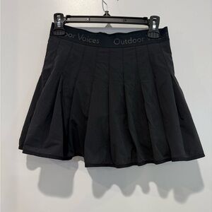 Outdoor Voices 4” Sport Skort Black Pleated Athletic Skirt